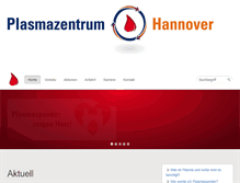 Tablet Screenshot of plasmazentrum-hannover.de